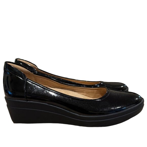 NWOT Black Naturalizer Sam Slip-On Wedge Shoes Size 9.5 - Picture 4 of 5